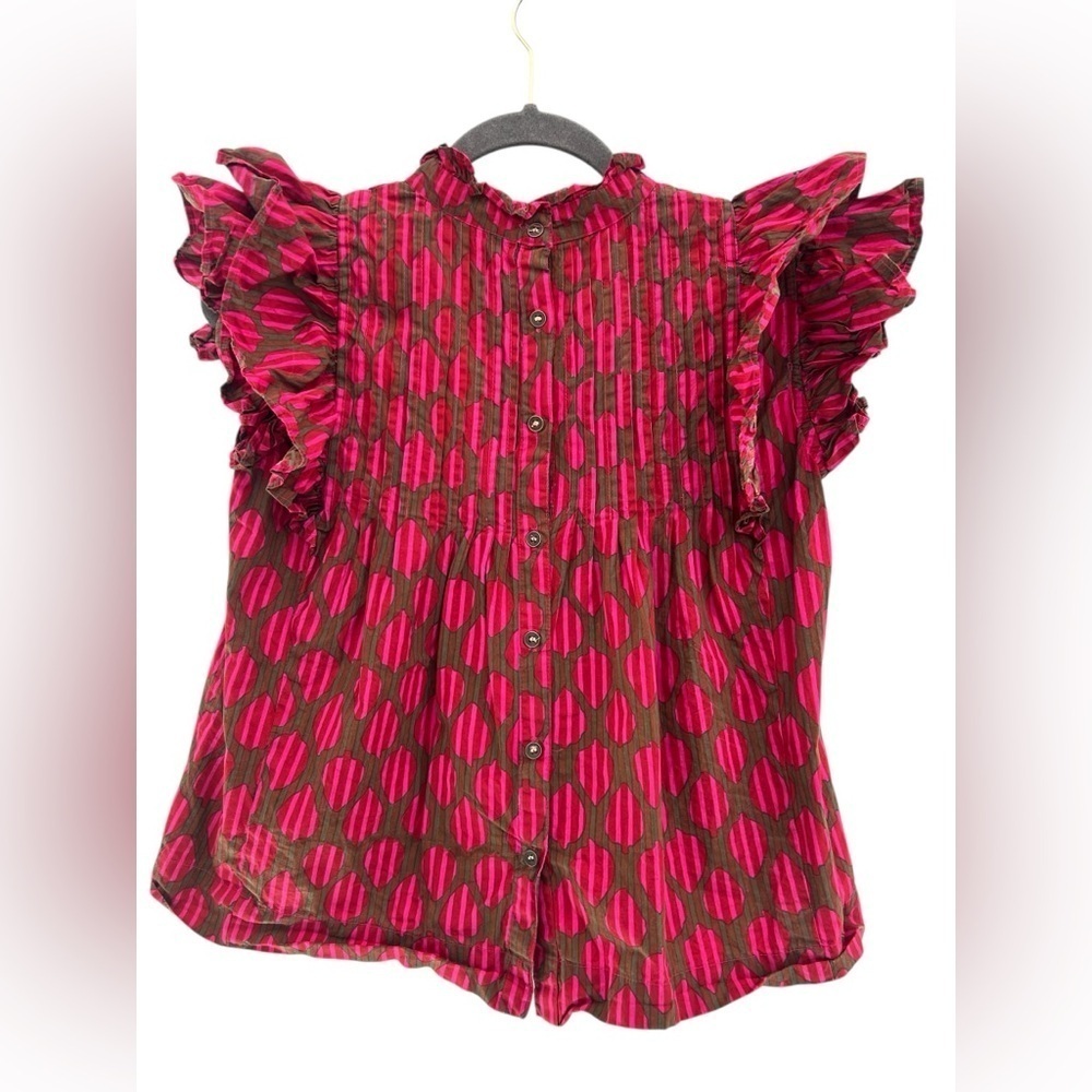 OLIPHANT PINTUCK RUFFLE BLOUSE - Picture 5 of 10